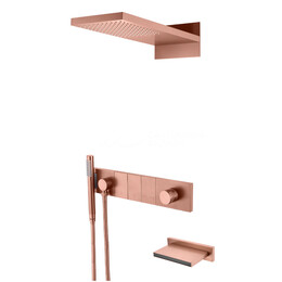 Душевая система для ванны Boheme Zodiac 132-2-CB (со скрытой частью) медь брашированная - фото 