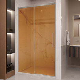 Душевая дверь Vincea Stella 120 см VDS-1ST120GSBN (стекло 8 мм) брашированный никель/янтарь - фото 
