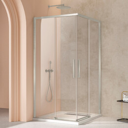 Душевое ограждение Vincea Slim 90x90 см VSS-4SL900CLBN (стекло 8 мм) брашированный никель/прозрачное - фото 
