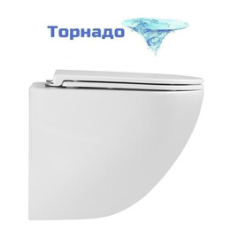Унитаз подвесной безободковый Vincea Bien VT1-56TFS с ультратонкой крышкой микролифт (Система смыва торнадо) - фото 