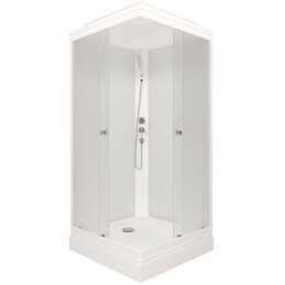Душевая кабина Тритон Вельвет 90x90 см Щ0000061852, белый/матовое - фото 