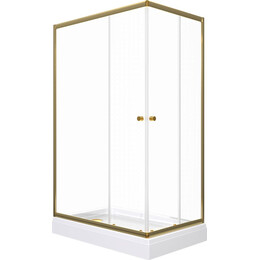 Душевое ограждение Triton Вента 120x80 см Щ0000073919, золото/прозрачное - фото 