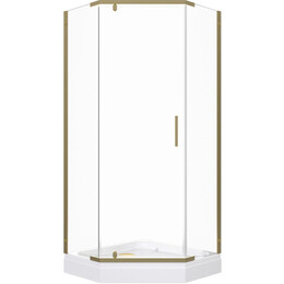 Душевое ограждение Triton Дека 90x90 см Щ0000073923, золото/прозрачное - фото 