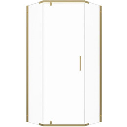 Душевое ограждение Triton Дека 100x100 см Щ0000073928, золото/прозрачное - фото 