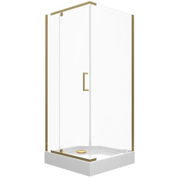 Душевое ограждение Triton Терра 90x90 см Щ0000073931, золото/прозрачное - фото 