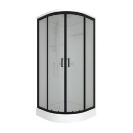 Душевая кабина Тритон Прайм 90x90 см Щ0000076117, чёрный/матовое - фото 