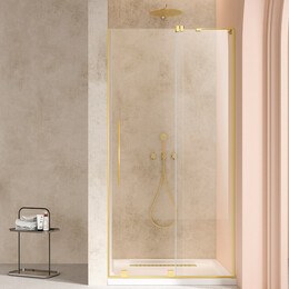 Душевая дверь Vincea Walk-In 120 см VDS-4WSL120CLG-R (стекло 8 мм) брашированное золото/прозрачное - фото 