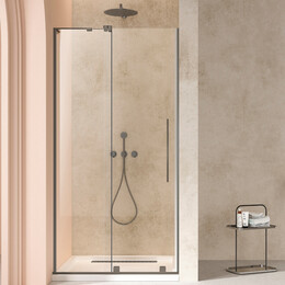 Душевая дверь Vincea Walk-In 120 см VDS-4WSL120CLGM-L (стекло 8 мм) вороненая сталь/прозрачное - фото 