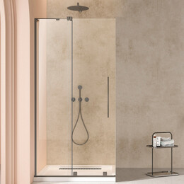 Душевая перегородка Vincea Walk-In 120 см VSW-4WSL120CLGM-L (стекло 8 мм) вороненая сталь/прозрачное - фото 