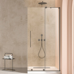 Душевая перегородка Vincea Walk-In 120 см VSW-4WSL120CLGM-R (стекло 8 мм) вороненая сталь/прозрачное - фото 