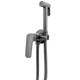 Набор для гигиенического душа Aquatek Вега AQ1019BGM, оружейная сталь - фото 