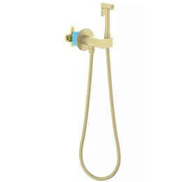 Набор для гигиенического душа Aquatek Оберон AQ1024BG (со скрытой частью и прогрессивным картриджем) золото шлифованное - фото 