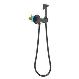 Гигиенический душ Aquatek Оберон AQ1024MB (со скрытой частью и с прогрессивным картриджем) чёрный матовый - фото 