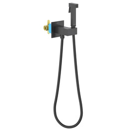 Гигиенический душ Aquatek Лира AQ1025MB (со скрытой частью и прогрессивным картриджем) чёрный матовый - фото 