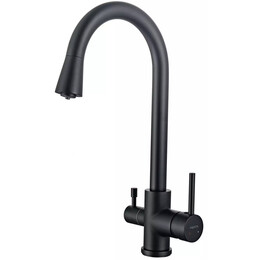 Смеситель для кухни Aquatek Вега AQ1085MB, чёрный матовый, Цвет производителя: чёрный матовый - фото 