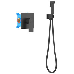 Набор для гигиенического душа Aquatek Лира AQ1419MB (со скрытой частью) чёрный матовый - фото 