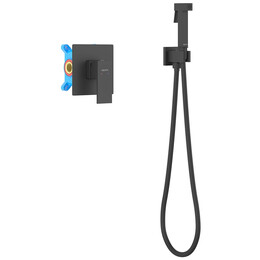 Набор для гигиенического душа Aquatek Либра AQ1619MB (со скрытой частью) чёрный матовый - фото 