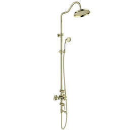 Душевая стойка с термостатом Aquatek Классик AQ2543PG, золото, Цвет производителя: золото - фото 