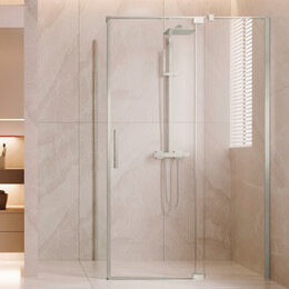 Душевое ограждение Vincea Extenza 90-100x90 см VSR-4EX901090CLBN (стекло 8 мм) брашированный никель/прозрачное - фото 