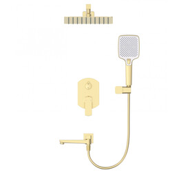 Душевая система для ванны Wonzon & Woghand Forza WW-939031-BG (со скрытой частью) брашированное золото - фото 