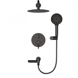 Душевая система для ванны Wonzon & Woghand Solo WW-939032-BGM (со скрытой частью) тёмный графит - фото 