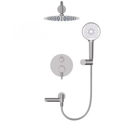 Душевая система для ванны Wonzon & Woghand Solo WW-939032-BN (со скрытой частью) брашированный никель - фото 