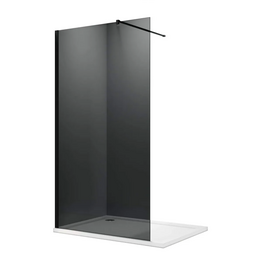 Душевая перегородка Parly 80х190 см T80G, чёрный/тонированное - фото 