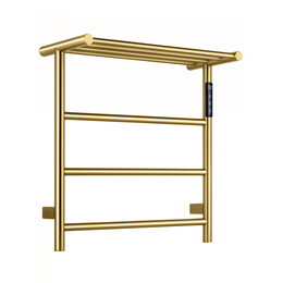 Полотенцесушитель электрический Wonzon & Woghand Bonn с полкой П4 450x500 мм WW-AL402-BG, брашированное золото - фото 