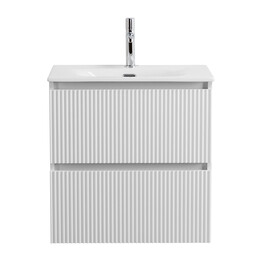 Тумба подвесная с раковиной BelBagno 70 см UNO-700-2C-SO-BO, Bianco Opaco - фото 