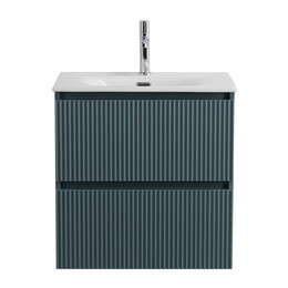 Тумба подвесная с раковиной BelBagno 50 см UNO-MINI-500-2C-SO-AO, голубой матовый - фото 