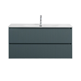 Тумба подвесная с раковиной-столешницей BelBagno 120 см UNO-1200-2C-SO-AO (раковина BB-8099-120) голубой матовый - фото 