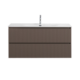 Тумба подвесная с раковиной-столешницей BelBagno 120 см UNO-1200-2C-SO-СO (раковина BB-8099-120) бежевый матовый - фото 