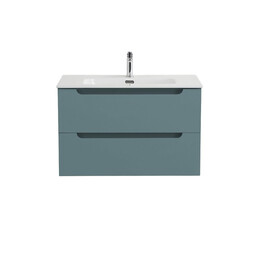 Тумба подвесная с раковиной-столешницей BelBagno 80 см ETNA-800-2C-SO-AO (раковина BB800ETL) голубой матовый - фото 