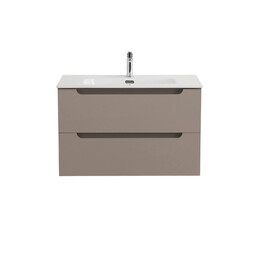 Тумба подвесная с раковиной-столешницей BelBagno 80 см ETNA-800-2C-SO-CO (раковина BB800ETL) бежевый матовый - фото 