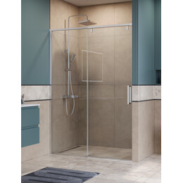 Душевая дверь BelBagno 140 см SOFT_CLOSE-1-BF-1-140-C-Cr, хром/прозрачное - фото 