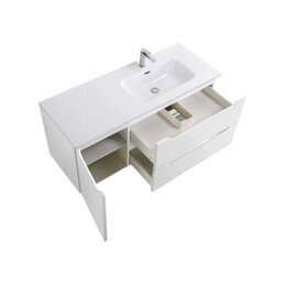 Тумба подвесная с раковиной-столешницей BelBagno 120 см ETNA-1200-2C-1A-SO-BO-R, Bianco Opaco - фото 