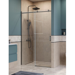 Душевая дверь BelBagno 120 см SOFT_CLOSE-2-BF-1-120-C-GM, оружейная сталь/прозрачное - фото 