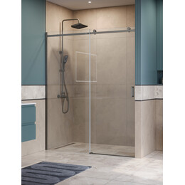 Душевая дверь BelBagno 160 см SOFT_CLOSE-2-BF-1-160-C-GM, оружейная сталь/прозрачное - фото 