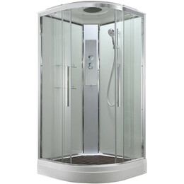 Душевая кабина Avacan 100x100 см EM2010T, хром/прозрачное (безсиликоновая сборка) - фото 