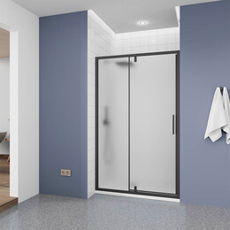 Душевая дверь Veconi Ottimo 120 см OP20B-120-07-C9, чёрный матовый/матовое - фото 
