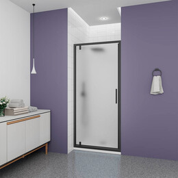 Душевая дверь Veconi Ottimo 90 см OP30B-90-07-C9, чёрный матовый/матовое - фото 