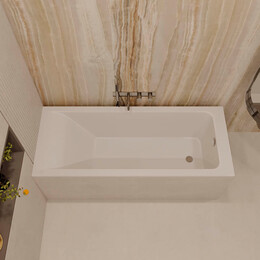 Ванна каменная Veconi Solita slim 170x70 см SLTSLIM17070M, белый матовый - фото 
