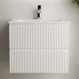 Тумба подвесная с раковиной Sancos Snob R 60 см SNR60W, Bianco (раковина Grace CN7011) - фото 