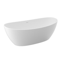 Ванна отдельностоящая BelBagno Solid Surface 180х85 см BB-UNIQUE-180-85-64-SSB, белый матовый - фото 