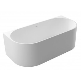 Ванна каменная Cezares Solid Surface 170x80 см CZR-METAURO-WALL-170-80-55-SSB, белый матовый - фото 