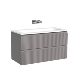 Тумба подвесная с раковиной Sancos Snob R 90 см SNR90SM, Doha soft (раковина Grace CN7019wx) - фото 