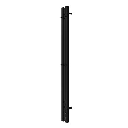 Полотенцесушитель электрический Terminus Duo П2 100x1200 мм 4670078574138, чёрный матовый - фото 