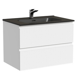 Тумба подвесная с раковиной Sancos Folk 70 см FL70W, Bianco (раковина Element CN7007MB) - фото 
