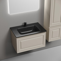 Тумба подвесная с раковиной Sancos Very 70 см VR70CE, Beige soft (раковина Element ​CN7007MB​) - фото 