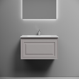 Тумба подвесная с раковиной Sancos Very 70 см VR70SM, Doha soft (раковина Element ​CN7007​) - фото 